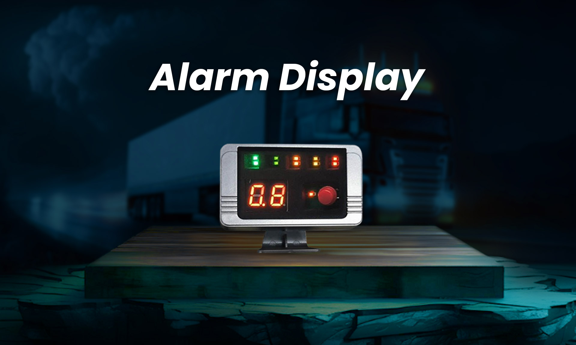 PWAS alarm display showing clear, real-time notifications with intuitive visuals and audible alerts for enhanced safety awareness.