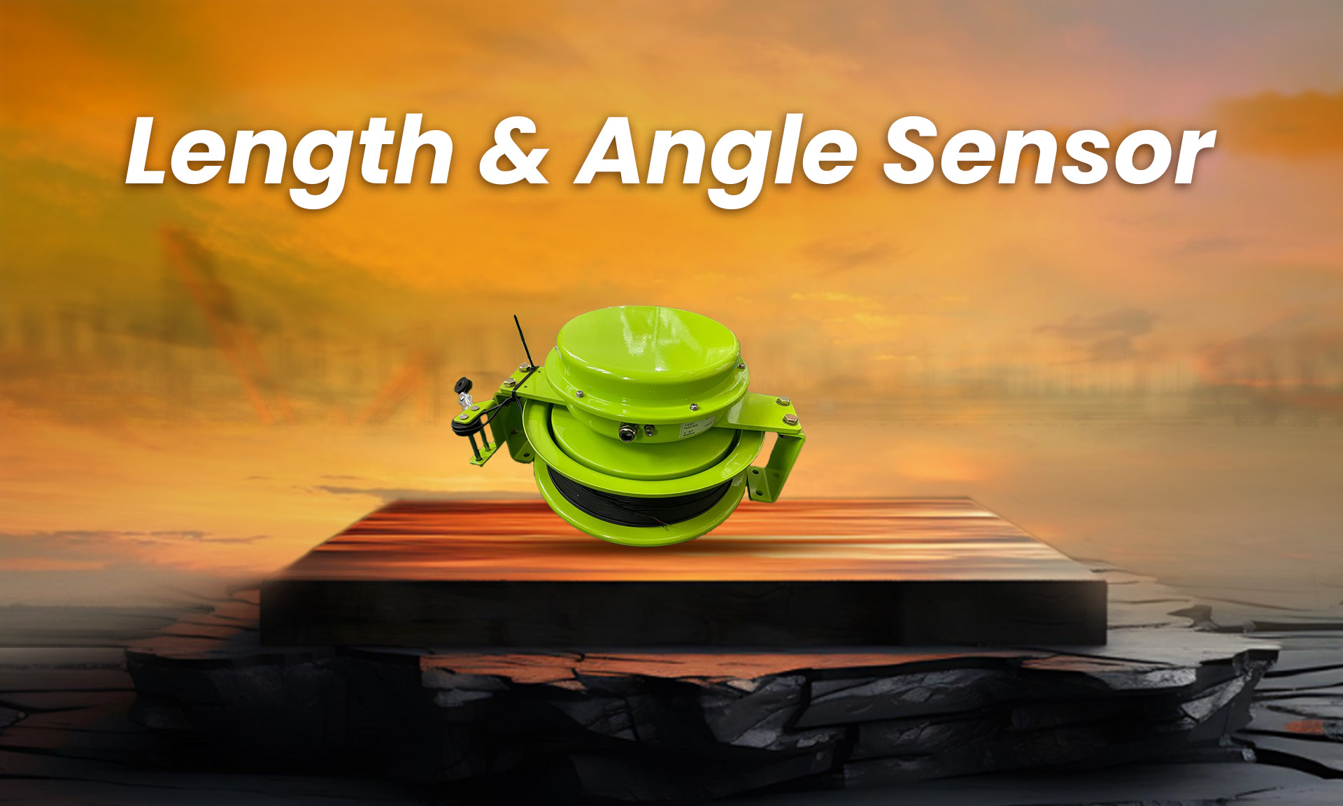 Boom truck with 3-pulley system and load sensor lifting a heavy object safely.