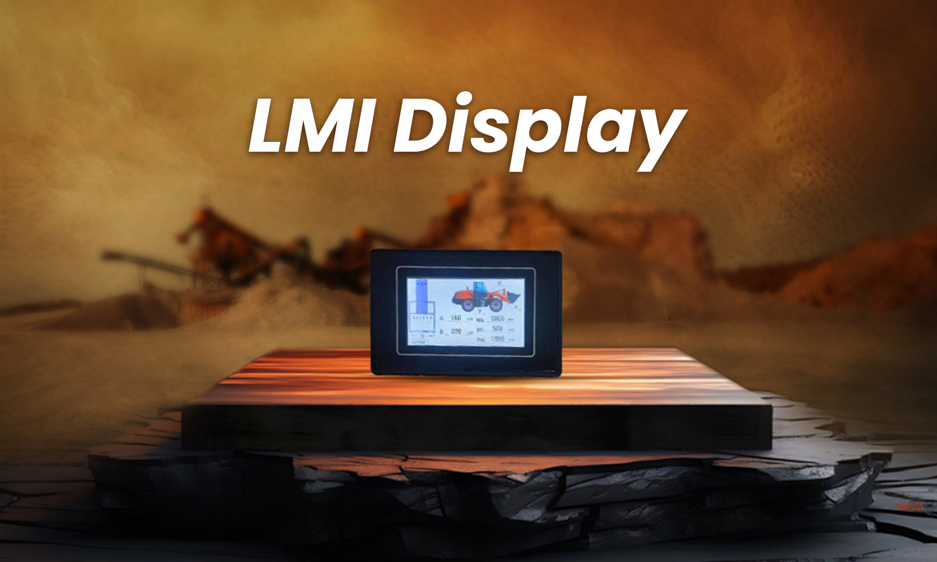 LMI display showing real-time load moment indicators for cranes and heavy machinery, with clear, intuitive readouts for monitoring and managing stability.